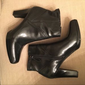 Black Ankle Heeled Booties